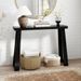 Solid Rubber Wood Console Table 43 Inch Narrow Entryway Table With Thick Table Top And Stable Base For Entryway, Hallway, Living Room And Bedroom_maomaolike.com