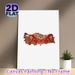 Turkey Map Painting Poster, Vintage Red Floral Ornate Pattern Poster, Cultural Artistic Piece Ideal For Home And Office Wall Decor_maomaolike.com