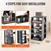 VEVOR 5-Tier AV Media Stand, Wooden Audio-Video Media Stand For DVD Players/Cable Boxes/Games Consoles, Height-Adjustable Media Storage Cabinet For Gaming, Recording Room, Black_maomaolike.com