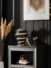 1pc Gold Stripe Decorative Ceramic Vase With Lid Light Luxury High-end Design Can Hold Water Flower Arrangement Vase Ornament Decorative Vase_maomaolike.com