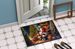 Welsh Springer Spaniel And Santa Claus Doormat Front Door Mat Indoor Outdoor Rugs For Entryway, Non Slip Washable Low Pile, 24H X 36W_maomaolike.com
