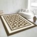 Living Room Rug Large Size Gorgeous Gold Frame Design Bedroom Rug Plush Thickened Machine Washable Thickened Underlay Interior Decorative Rug_maomaolike.com
