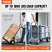 VEVOR Aluminum Folding Hand Truck, 4 In 1 Design 1000 Lbs Capacity, Heavy Duty Industrial Collapsible Cart, Dolly Cart With Rubber Wheels For Transport And Moving In Warehouse, Supermarket, Garden_maomaolike.com