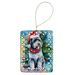 Portuguese Water Dog Christmas Porcelain Ornament Christmas Tree Hanging Decorations For Home Christmas Holiday, Rectangle, Gift, Multicolor_maomaolike.com