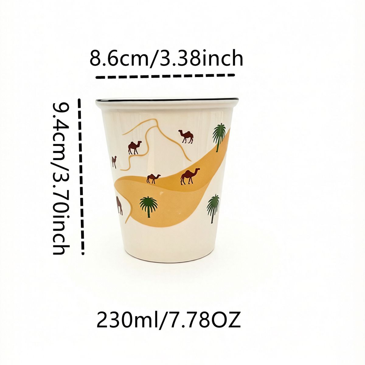 Arabic-style Ceramic Coffee Cup 230ml Small Teacup_maomaolike.com