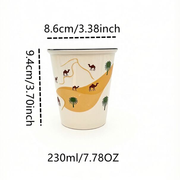 Arabic-style Ceramic Coffee Cup 230ml Small Teacup_maomaolike.com