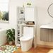 Over-The-Toilet Storage Cabinet White- 1 Top Shelf 2 Enclosed Cabinets Toilet Paper Holder,_maomaolike.com