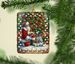 Dalmatian And Santa Claus Porcelain Ornament Christmas Tree Hanging Decorations For Home Christmas Holiday, Rectangle, Gift, Multicolor_maomaolike.com