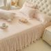 2025 New Style Wooden Cool Romantic Lace Bed Skirt Four-Piece Set - Mido_maomaolike.com