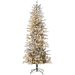 7.5ft Tall Prelit Artificial Christmas Tree Holiday Décor With 850 Snow Flocked Branches, 350 Warm Yellow Clear Lights, Auto Open, Extra Bulb_maomaolike.com