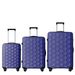 3-Piece Luggage Set Travel Lightweight Suitcases With Rolling Wheels, TSA Lock & Moulded Corner, Carry On Luggages For Business, Trip, (20"/24"/28"), Navy Blue_maomaolike.com