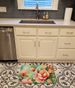 Delaware Peach Blossom In Watercolor Memory Foam Kitchen Mat Machine Washable Anti-Fatigue Mat Cushion Comfort Bath Mat Or Kitchen Rug_maomaolike.com