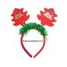 Christmas Bow Headband For Dogs Red And Gold Deer Horn Snowflakes Christmas Hat Costume Dress Up Accessories For Pet For Cosplay And Makeup 12 Pcs_maomaolike.com