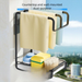 Dishcloth Draining Kitchen Towel Wall-mounted Storage Organizer Tool No-drill Drying Rod Rack_maomaolike.com