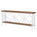 2-Tier Console Table, Industrial Sofa Table Behind Couch_maomaolike.com