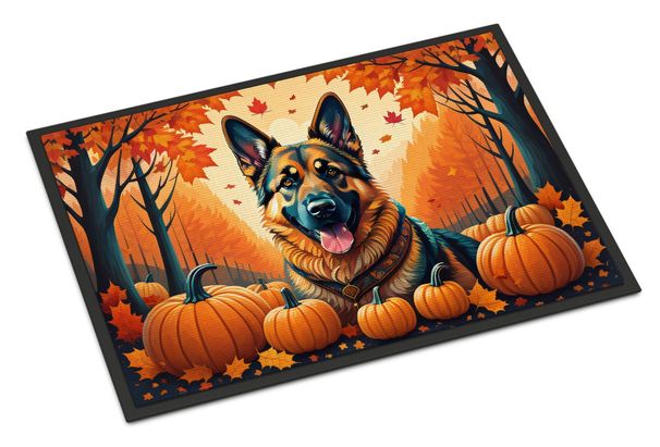 German Shepherd Fall Doormat Front Door Mat Indoor Outdoor Rugs For Entryway, Non Slip Washable Low Pile, 24H X 36W_maomaolike.com