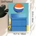 Urban Hot Air Balloon Painting Poster, Minimalist Flat Graphic Style Poster, Vibrant Colored Cityscape With Striped Balloon, Modern Artistic Decor For_maomaolike.com