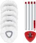 6 Pack O Cedar Spin Mop Replacement Mop HeSpin Mopd, Spin Mop Replacement Microfiber Mop Head, 360 Degree Easy Wringing Dust Mop Head With One Base And One Handle_maomaolike.com