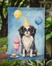 Japanese Chin Happy Birthday Garden Flag Mailbox Flag Decorative Yard Flag Banner Outside Patio Artwork Yard Flower Beds, Garden Size, Multicolor_maomaolike.com