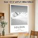 Solden Austria Ski Slope Painting Poster, Monochrome Minimalist Snowy Mountain Ski Trail Poster, Sleek Tranquil Landscape Decor Ideal For Living Room_maomaolike.com