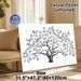 Fingerprint Tree Painting Poster, Minimalist Black & White Line Art Poster, Unique Fingerprint-leaf Tree Design, Suitable For Living Room, Office And_maomaolike.com