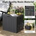 35 Gallon Waterproof Outdoor Deck Box With Lock Hole, Side Handle Storage Box, Outdoor Storage And Organizing Supplies, Suitable For Easy To Move Storage Boxes On Terraces, Gardens, And Backyards_maomaolike.com