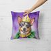 Australian Cattle Dog King Of Mardi Gras Throw Pillow Machine Washable, Indoor Outdoor Decorative Pillow For Couch, Bed Or Patio, 18Hx18W_maomaolike.com