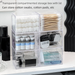 Bathroom Mirror Cabinet Storage Box Stackable Transparent Box Bathroom Cabinet Washstand Cotton Swab Makeup Cotton Sample Organizer_maomaolike.com