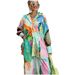 Women's Clothing casual fashion printed shirt collar loose long-sleeved two-piece suit_maomaolike.com