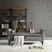 Aijia 63" Velvet Multifunctional Storage Rectangular Sofa Stool Buttons Tufted Nailhead Trimmed Solid Wood Legs With 1 Pillow,Grey_maomaolike.com