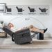 Futon Sofa Bed, Velvet Futon Couch For Living Room, Recliner Sleeper Sofa Bed With 2 Cup Holders, Removable Armrests, Metal Legs, Charcoal Gray_maomaolike.com