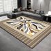 Living Room Rug Large Size Gorgeous Gold Frame Design Bedroom Rug Plush Thickened Machine Washable Thickened Underlay Interior Decorative Rug_maomaolike.com