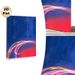 Abstract Light Streak Painting Poster, Vibrant Blue-Red Gradient With Glowing Curved Lines Poster, Stylish Modern Decor For Living Room, Office_maomaolike.com