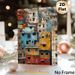 Colorful Stacked Urban Buildings Painting Poster, Weathered Rustic Dense Cityscape Poster, Brings Rich Cultural Urban Vibe Ideal For Living Room_maomaolike.com
