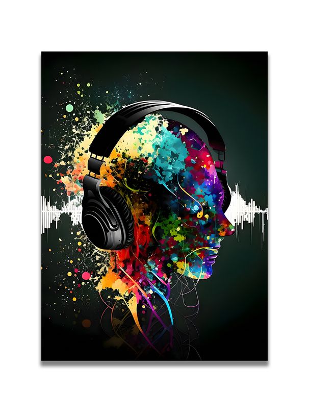 Modern Music Headphone Art Triptych – A Symphony Of Color And Rhythm, Crafted For Music Lovers To Elevate Your Spiritual Resonance._maomaolike.com