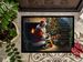 Corgi And Santa Claus Doormat Front Door Mat Indoor Outdoor Rugs For Entryway, Non Slip Washable Low Pile, 24H X 36W_maomaolike.com
