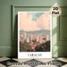 Caracas Cityscape Painting Poster, Soft-toned Watercolor Style Urban Skyline With Mountains & Buildings Poster, Captures Local City Charm, Ideal For_maomaolike.com