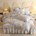 2026 Spring New Pure Cotton Printed Duvet Cover Bed Skirt Four-Piece Four Seasons Pastoral Style Bedding Set Suitable For_maomaolike.com