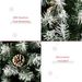 6ft Unlit Snow-Dusted Full Fir Artificial Christmas Tree With Realistic Branches, 61 Pine Cones And 800 Tips_maomaolike.com