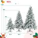 Pre-Lit Spruce Snow Flocked Christmas Tree Set-4 Ft, 6 Ft, 7.5 Ft Artificial Hinged Xmas Tree With 800 Warm-Yellow & Colorful LED Lights, 8 Flashing Modes, Holiday Office Home Décor_maomaolike.com