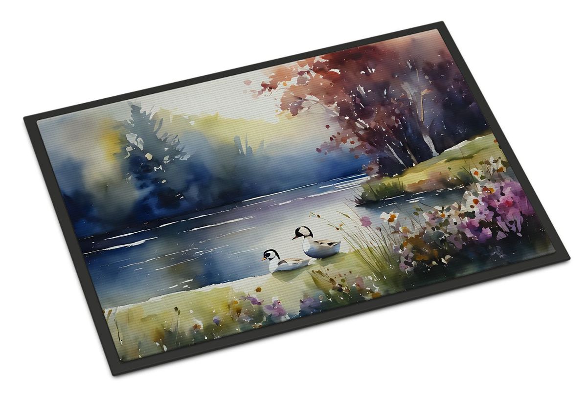 Bufflehead Doormat Front Door Mat Indoor Outdoor Rugs For Entryway, Non Slip Washable Low Pile, 24H X 36W_maomaolike.com