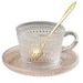 New Glass Coffee Cup And Plate Set Household Tableware With Spoon Set Luxury Gold Border Dessert Dim Sum Plate Gift_maomaolike.com