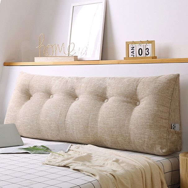 SOGA 4X 150cm Beige Triangular Wedge Bed Pillow Headboard_maomaolike.com