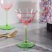 Home Light Luxury Vintage Flower Red Wine Tall Glass Crystal Glass Pink Green Champagne Glass Cocktail Glass Martini Glass_maomaolike.com