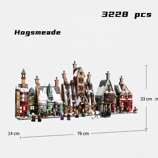 3228pcs Hogsmeade Harry Maud Village Main Tower Castle Building Block Model Friends Creative Romantic Home Decoration Brick Toy For Gift_maomaolike.com