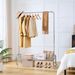 Garment Rack With Basket On Wheels Rolling Clothes Rack For Hanging Clothes Heavy Duty Garment Rack,2 Pcs In One Carton_maomaolike.com