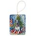 Harlequin Great Dane Christmas Reindeer Porcelain Ornament Christmas Tree Hanging Decorations For Home Christmas Holiday, Rectangle, Gift, Multicolor_maomaolike.com