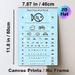 Eye Test Painting Poster, Minimalist Line Art Eye Chart With Cute Icons Poster, Functional Vision Assessment Tool Ideal For Clinic, Home Use_maomaolike.com