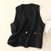 Women's Clothing Real shot of literary cotton and linen vest spring and summer thin loose solid color sleeveless_maomaolike.com