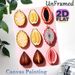 Tropical Fruit Slice Painting Poster, Vibrant Fresh Sliced Exotic Fruits Poster, Eye-catching Colorful Fruit Display, Ideal For Kitchen And Dining_maomaolike.com